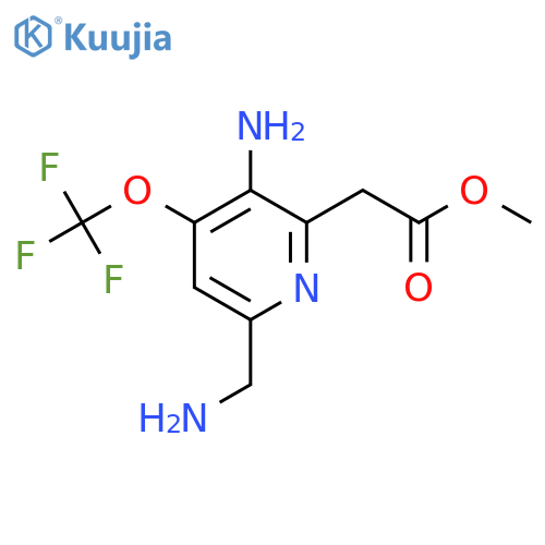 Methyl 3-amino-6-(aminomethyl)-4-(trifluoromethoxy)pyridine-2-acetate structure