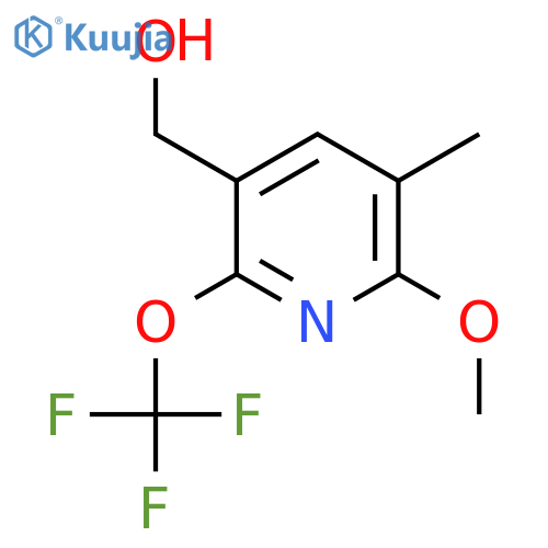 2-Methoxy-3-methyl-6-(trifluoromethoxy)pyridine-5-methanol structure