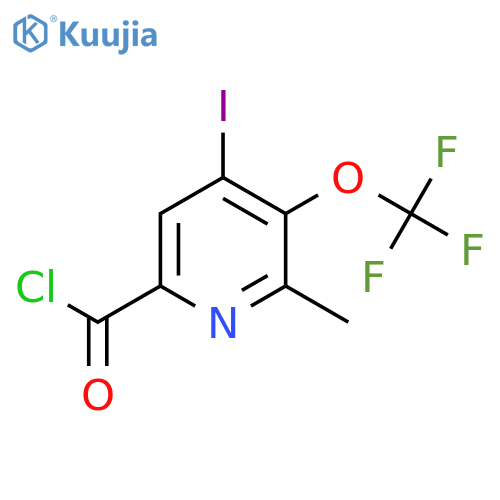 4-Iodo-2-methyl-3-(trifluoromethoxy)pyridine-6-carbonyl chloride structure