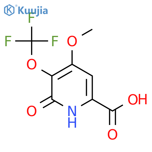 2-Hydroxy-4-methoxy-3-(trifluoromethoxy)pyridine-6-carboxylic acid structure