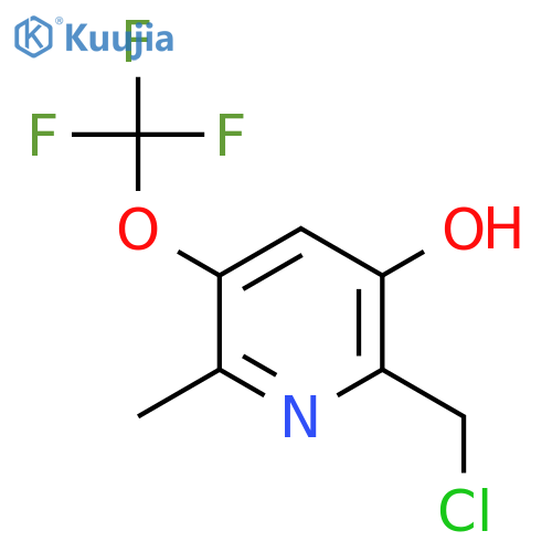 2-(Chloromethyl)-3-hydroxy-6-methyl-5-(trifluoromethoxy)pyridine structure