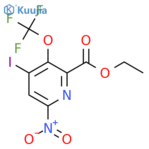 Ethyl 4-iodo-6-nitro-3-(trifluoromethoxy)pyridine-2-carboxylate structure