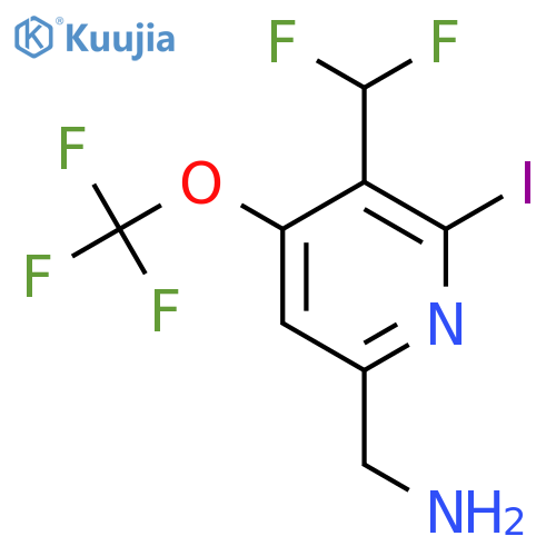 6-(Aminomethyl)-3-(difluoromethyl)-2-iodo-4-(trifluoromethoxy)pyridine structure