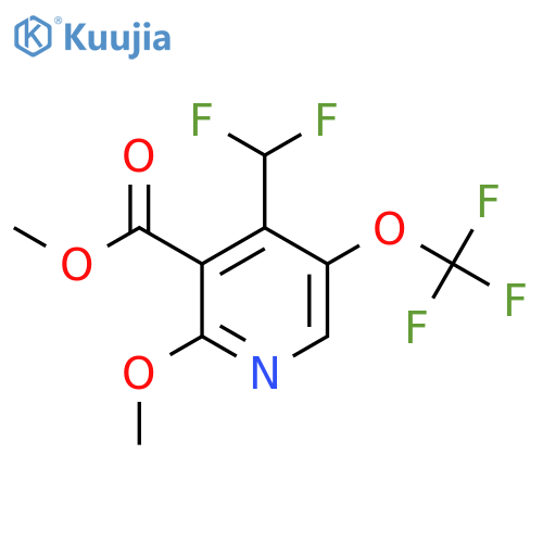 Methyl 4-(difluoromethyl)-2-methoxy-5-(trifluoromethoxy)pyridine-3-carboxylate structure