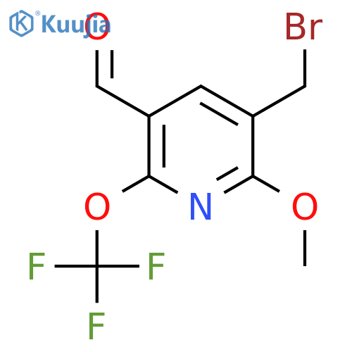 3-(Bromomethyl)-2-methoxy-6-(trifluoromethoxy)pyridine-5-carboxaldehyde structure