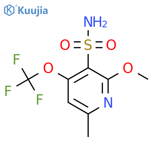 2-Methoxy-6-methyl-4-(trifluoromethoxy)pyridine-3-sulfonamide structure