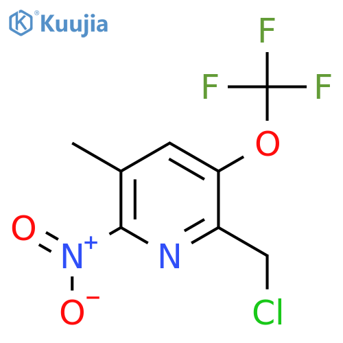 2-(Chloromethyl)-5-methyl-6-nitro-3-(trifluoromethoxy)pyridine structure