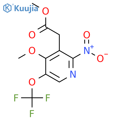 Methyl 4-methoxy-2-nitro-5-(trifluoromethoxy)pyridine-3-acetate structure