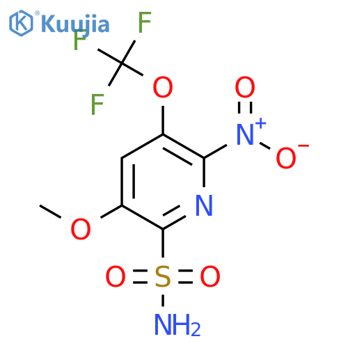 5-Methoxy-2-nitro-3-(trifluoromethoxy)pyridine-6-sulfonamide structure