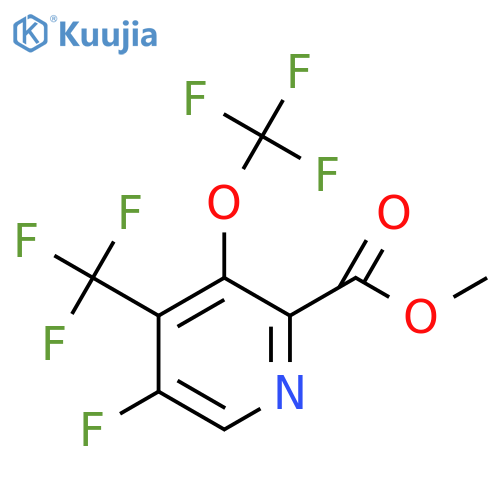 Methyl 5-fluoro-3-(trifluoromethoxy)-4-(trifluoromethyl)pyridine-2-carboxylate structure