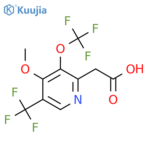 4-Methoxy-3-(trifluoromethoxy)-5-(trifluoromethyl)pyridine-2-acetic acid structure