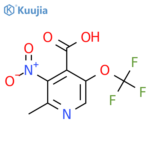 2-Methyl-3-nitro-5-(trifluoromethoxy)pyridine-4-carboxylic acid structure