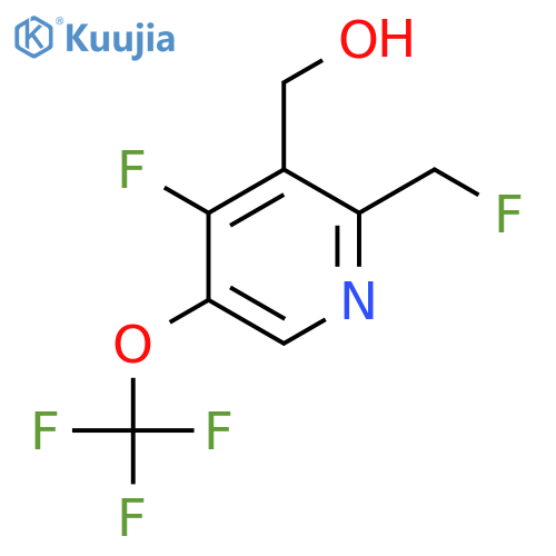 4-Fluoro-2-(fluoromethyl)-5-(trifluoromethoxy)pyridine-3-methanol structure