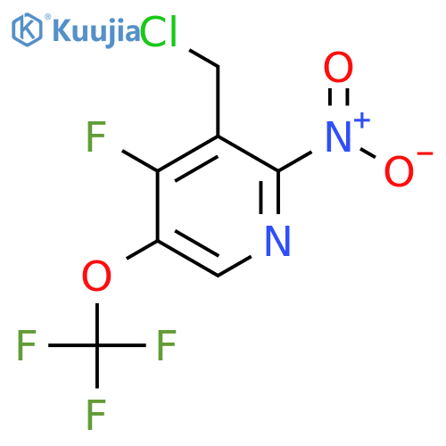 3-(Chloromethyl)-4-fluoro-2-nitro-5-(trifluoromethoxy)pyridine structure