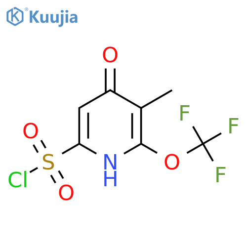 4-Hydroxy-3-methyl-2-(trifluoromethoxy)pyridine-6-sulfonyl chloride structure