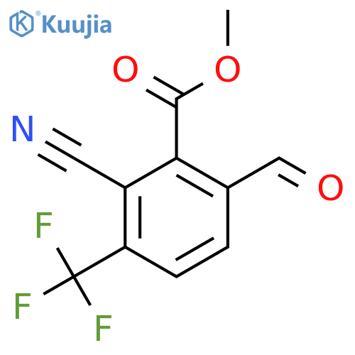Methyl 2-cyano-6-formyl-3-(trifluoromethyl)benzoate structure