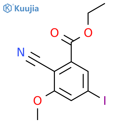 Ethyl 2-cyano-5-iodo-3-methoxybenzoate structure