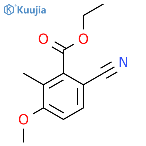Ethyl 6-cyano-3-methoxy-2-methylbenzoate structure