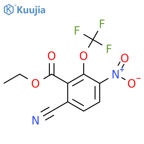Ethyl 6-cyano-3-nitro-2-(trifluoromethoxy)benzoate structure