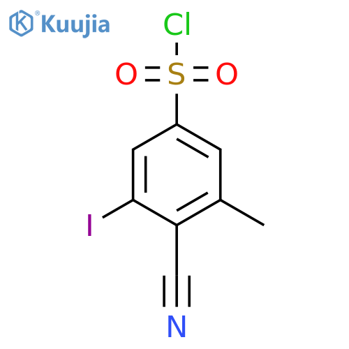 4-Cyano-3-iodo-5-methylbenzenesulfonyl chloride structure