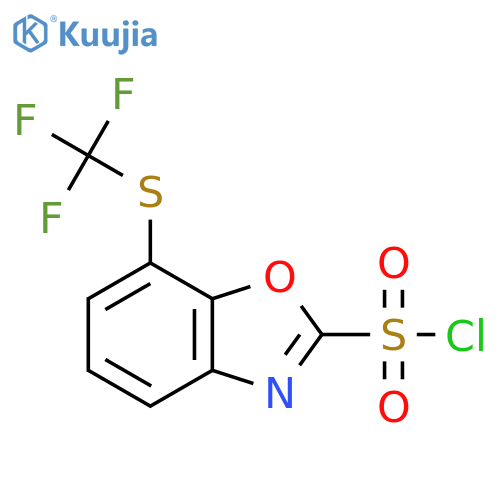 7-(Trifluoromethylthio)benzo[d]oxazole-2-sulfonyl chloride structure