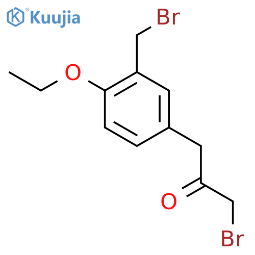 1-Bromo-3-(3-(bromomethyl)-4-ethoxyphenyl)propan-2-one structure