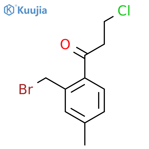 1-(2-(Bromomethyl)-4-methylphenyl)-3-chloropropan-1-one structure