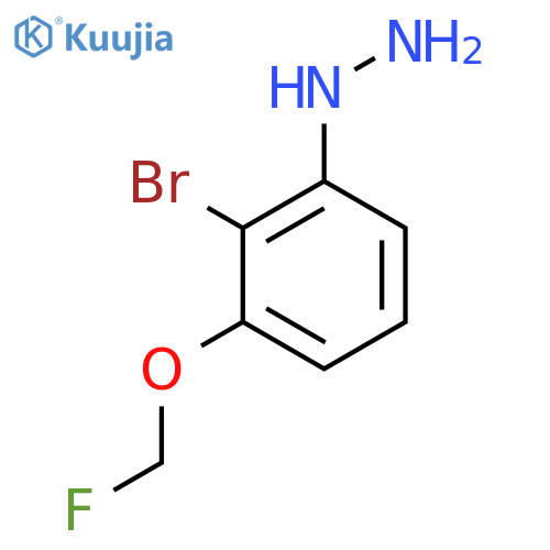 1-(2-Bromo-3-(fluoromethoxy)phenyl)hydrazine structure