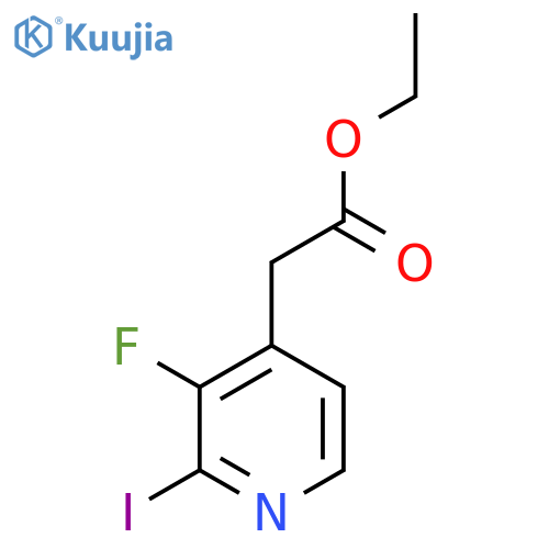 Ethyl 3-fluoro-2-iodopyridine-4-acetate structure