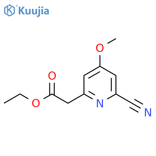 Ethyl 2-cyano-4-methoxypyridine-6-acetate structure