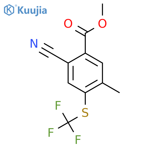 Methyl 2-cyano-5-methyl-4-(trifluoromethylthio)benzoate structure