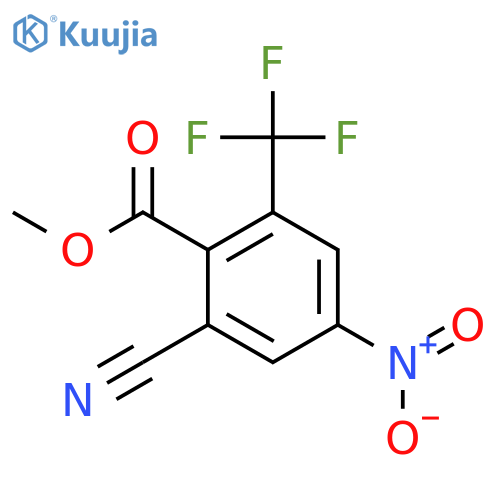 Methyl 2-cyano-4-nitro-6-(trifluoromethyl)benzoate structure