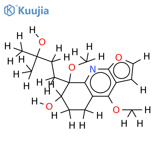 (+)-8c-(3-hydroxy-3-methyl-butyl)-4,8t-dimethoxy-5,6,7,8-tetrahydro-furo[2,3-b]quinolin-7r-ol structure
