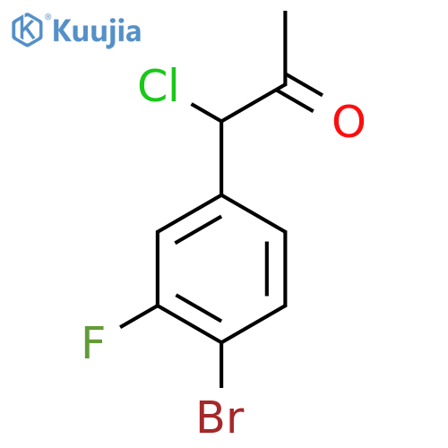 1-(4-Bromo-3-fluorophenyl)-1-chloropropan-2-one structure
