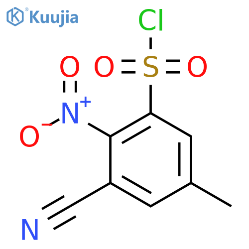 3-Cyano-5-methyl-2-nitrobenzenesulfonyl chloride structure
