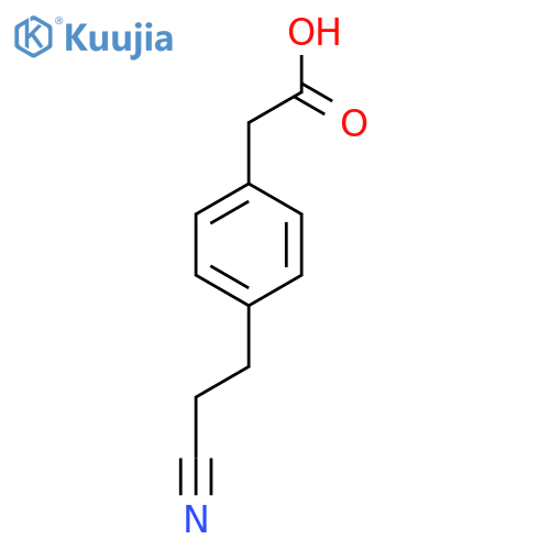 2-(4-(2-Cyanoethyl)phenyl)acetic acid structure