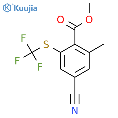Methyl 4-cyano-2-methyl-6-(trifluoromethylthio)benzoate structure