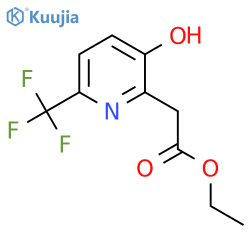 Ethyl 2-[3-hydroxy-6-(trifluoromethyl)pyridin-2-yl]acetate structure