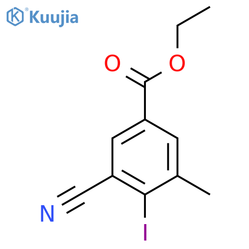 Ethyl 3-cyano-4-iodo-5-methylbenzoate structure