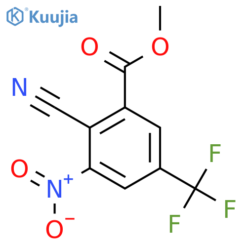 Methyl 2-cyano-3-nitro-5-(trifluoromethyl)benzoate structure