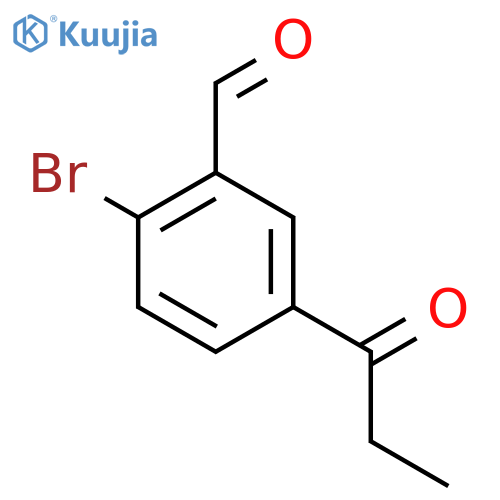 2-Bromo-5-propionylbenzaldehyde structure
