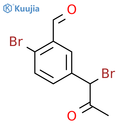 2-Bromo-5-(1-bromo-2-oxopropyl)benzaldehyde structure