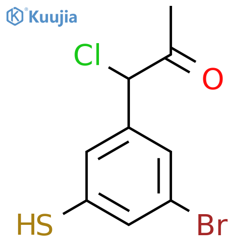 1-(3-Bromo-5-mercaptophenyl)-1-chloropropan-2-one structure