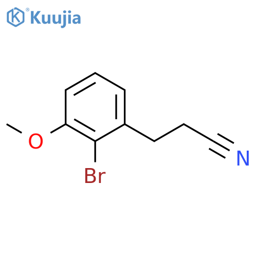 Benzenepropanenitrile, 2-bromo-3-methoxy- structure
