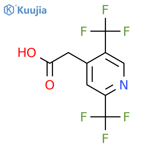 2,5-Bis(trifluoromethyl)pyridine-4-acetic acid structure