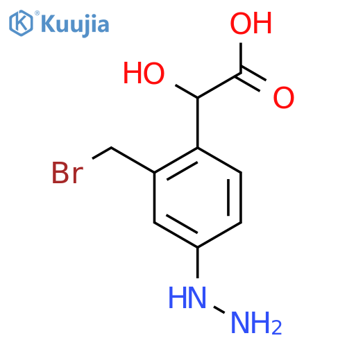 2-(Bromomethyl)-4-hydrazinylmandelic acid structure