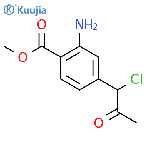 Methyl 2-amino-4-(1-chloro-2-oxopropyl)benzoate structure