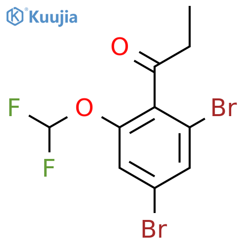 2',4'-Dibromo-6'-(difluoromethoxy)propiophenone structure