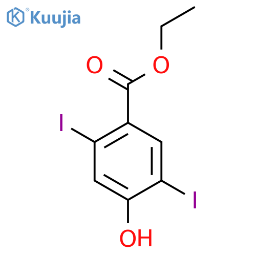 Ethyl 2,5-diiodo-4-hydroxybenzoate structure