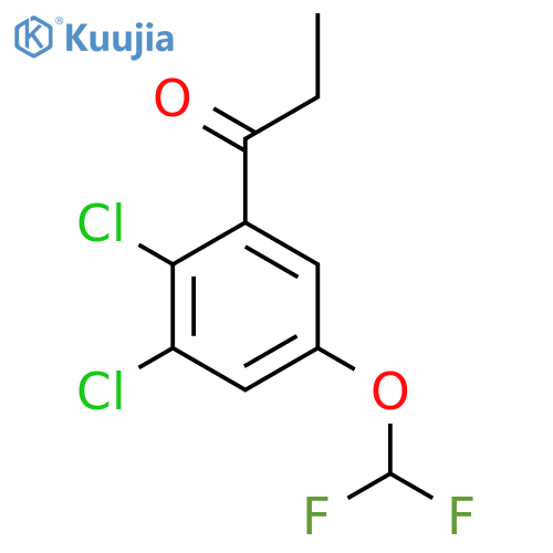 2',3'-Dichloro-5'-(difluoromethoxy)propiophenone structure